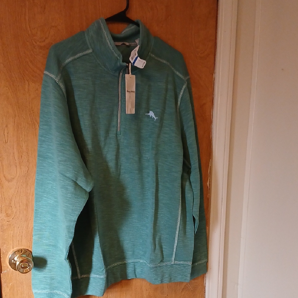 Men's Green Quarter-Zip Sweater